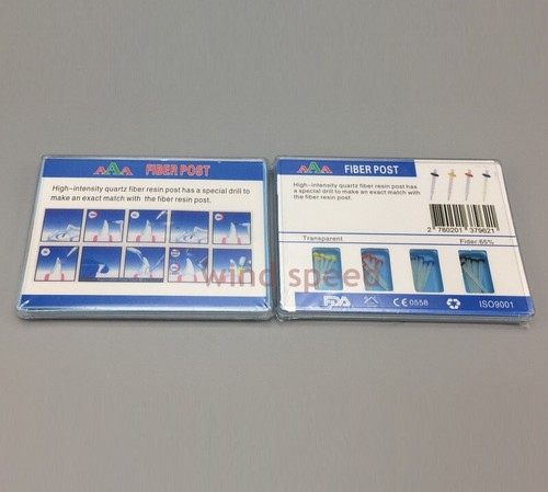 Dental Quartz Resin Fiber Post Straight/Screw Root Canal Pins 1.0-1.8mm+Drills - Picture 3 of 17