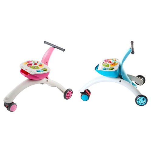 Tiny Love Trotteur De Bebe 5 En 1 Jouet A Pousser Panneau D Activite Rose Bleu Ebay