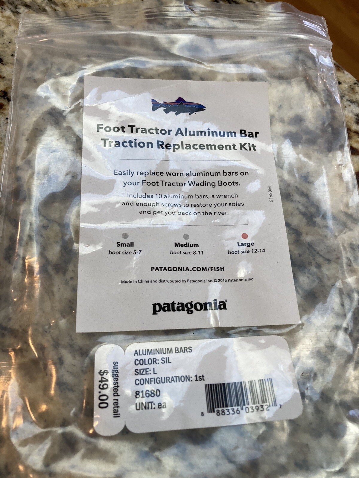 Patagonia Foot Tractor Aluminum Bar Grelly USA