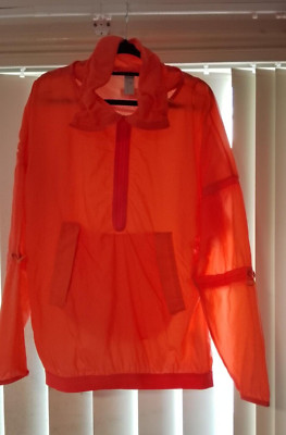 Stella McCartney Adidas Jacket windbreaker, size XS (fits 8 to 10 size), orange 