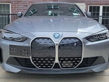 Front Bumper Tow Hook License Plate Mount Bracket Kit For BMW i4 2022-2026 New