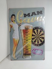 Man Cave Metal Sign 12" x 8"