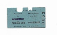 Vintage Ravenglass & Eskdale Railway Return Ticket Ravenglass Eskdale Green