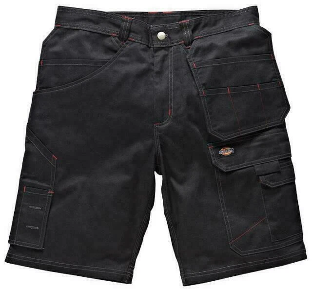 Dickies Redhawk Pro Work Cargo Shorts - Black, Size 42