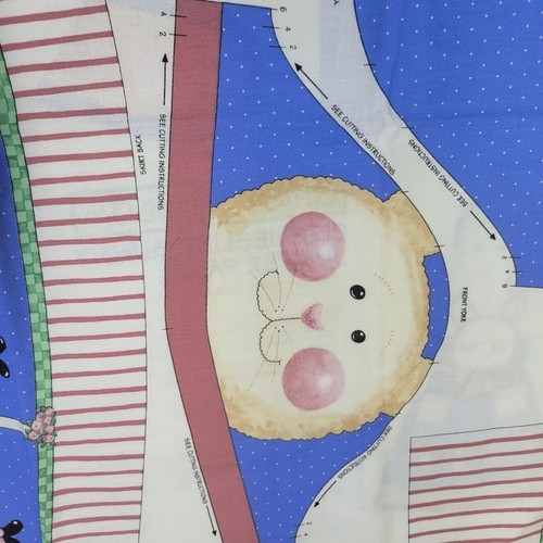 Daisy Kingdom Clothesline Bunny Jumper Panel 1 Fabric Panel Cut & Sew Uncut - Picture 6 of 16