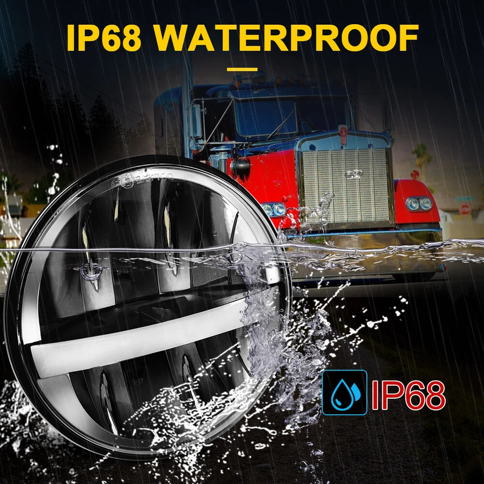 4PC For Datsun 620 Pickup 1972-1974 DOT 5-3/4 5.75" inch LED Headlights With DRL - Image 2 of 4