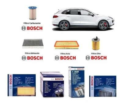 Kit Filtri Tagliando Bosch per Porsche Cayenne ( 92A ) 3.0 Diesel