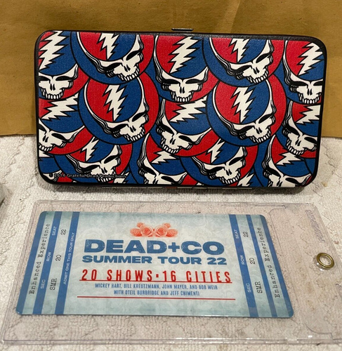GRATEFUL DEAD WALLET Stacked Stealies Design & 2022 DEAD & CO. VIP LAMINATE - Bild 1 von 10