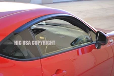 HIC USA FRS BRZ GT86 window visor vent shade rain guards install on OE molding