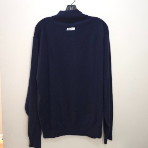 Pullover Peter Millar Capa Base Lana Merino Para Hombres XLarge Azul 1/4 Cremallera Golf Sólido - Imagen 2 de 14