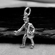 925 Sterling Silver Mailman Charm - Mail Carrier Charm - Postal Service Charm