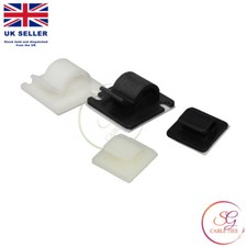 Self Adhesive Cable Clips Mounts Wire Conduit Tubing Nylon Sticky Pads