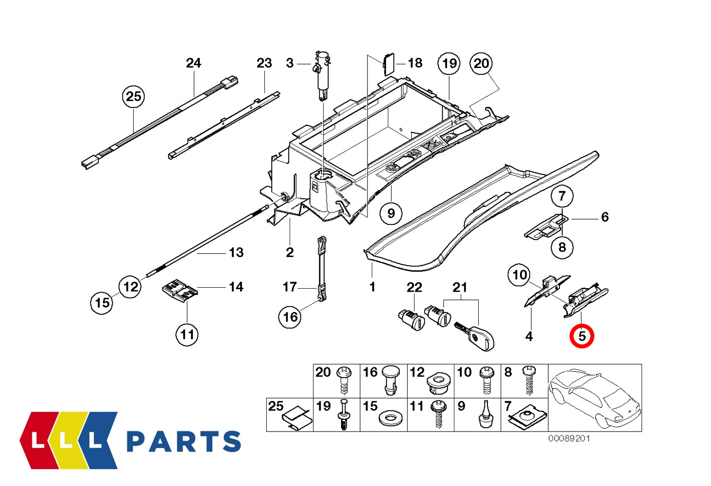 Neu Original BMW 3 Serie E46 Handschuhfach Schloss Unten Teil  