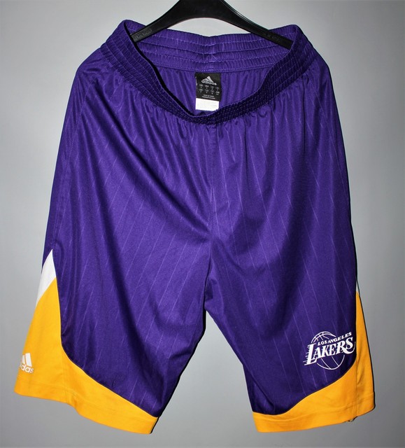 NBA LOS ANGELES LAKERS BASKETBALL SHORTS JERSEY ADIDAS MEN’S SZ S