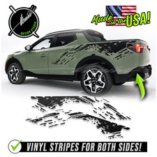 Side Mud Splash Bed Racing Stripes Decals 1 Fits 2022 Up Hyundai Santa Cruz