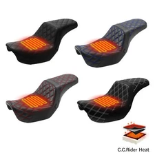 Driver & Passenger Heated Seat Fit For Harley Dyna Low Rider 2006-2017