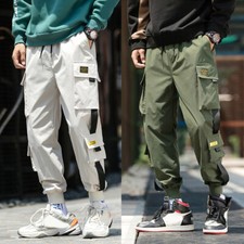 Men Tactical Sportswear Cargo Pants Jogger Pants Long Trousers With Pockets   