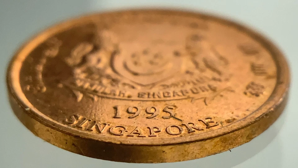 1995 Singapore 1 One Cent KM# 98 Circulated Coin HH275 - Image 3 of 4
