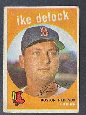 VINTAGE 1959 Topps IKE DELOCK # 437 - Senators - VG - crease