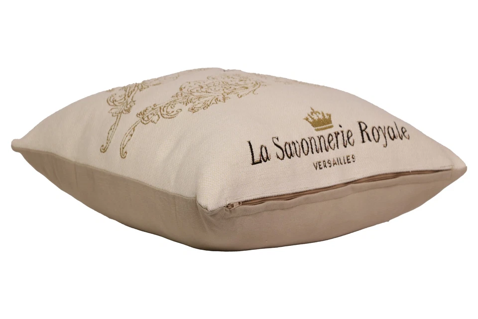 Funda de almohada tapiz francés adorno dorado - 19x19 en Luis XIV Versalles Foto 3 de 4