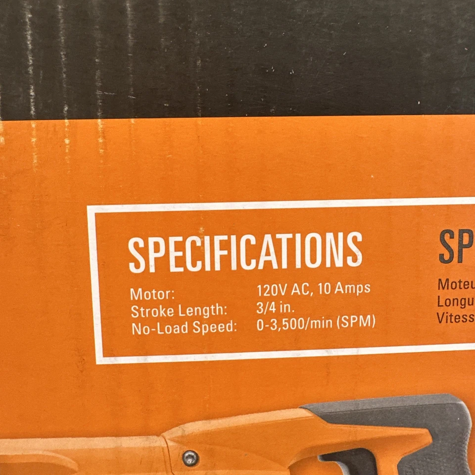 Ridgid Fuego 10 Amp Orbital Reciprocating Saw Corded Model R30022 - Image 4 of 4