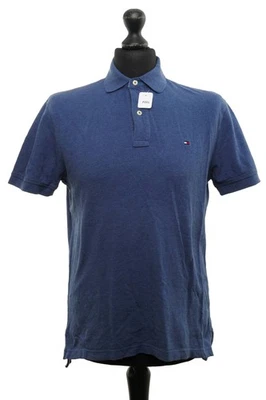 Tommy Hilfiger Herren Poloshirt Polohemd S blau dunkelblau meliert Kurzarm Piqué - Bild 1 von 4