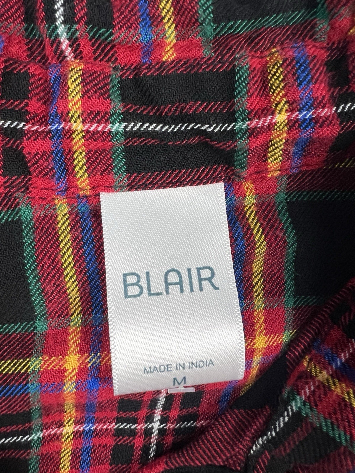 Blair Patchwork Flannel Top Multicolor Plaid Butt… - image 10