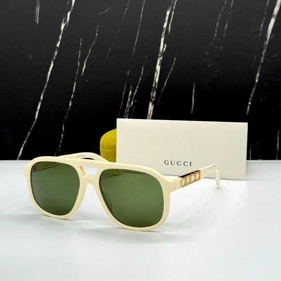 Gucci Aviator White Sunglasses for Women for sale | eBay