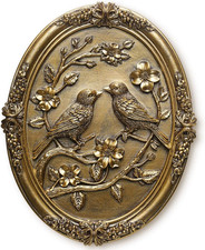 Vintage Bird Wall Sculpture,Antique Wall Decor,Retro Art Birds Sculpture,Hand Pa