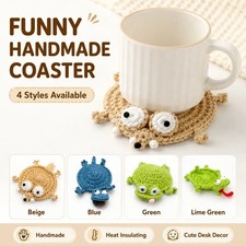 Animal Crochet Cup Coaster - Handwoven Textile Design