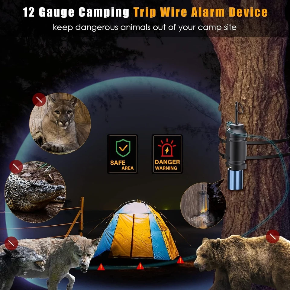 Reloadable 6 Pack Perimeter Trip Alarms - Bear Deterrents and Camping Safety - Image 4 of 4