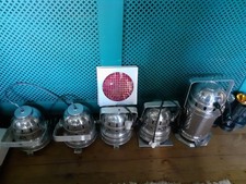 Vintage Retro Aluminium Industrial Stage Theatre Spot Light WORKS. PAT TESTED. D