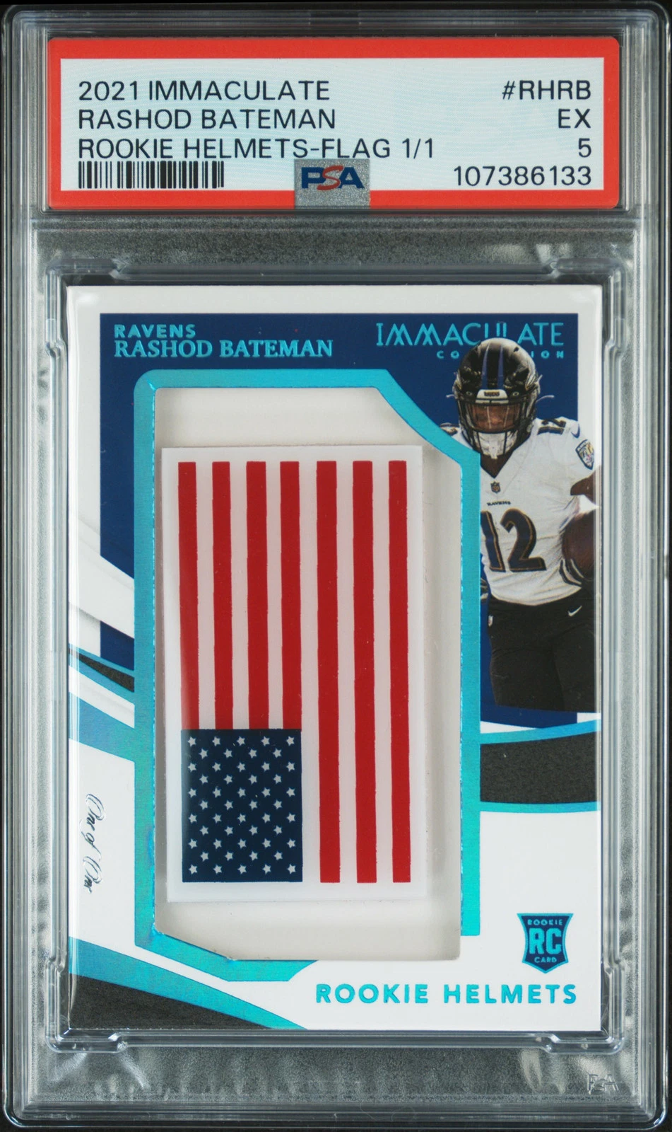 Rashod Bateman Panini Immaculate Collection Rookie Helmets #RHRB Flag 1/1