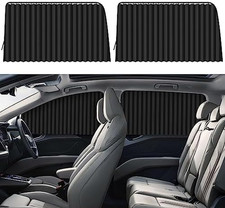 Car Side Window Sun Shades - Privacy Magnetic Black 2 Pcs Covers Blinds Curtains