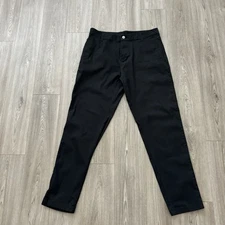 Birddogs Pants Mens 34x30 Black Stretch Slim Straight Chino Casual Performance