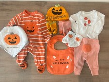 Baby Unisex Halloween Clothes Lot 1st Halloween Pumpkins Cute Spooky