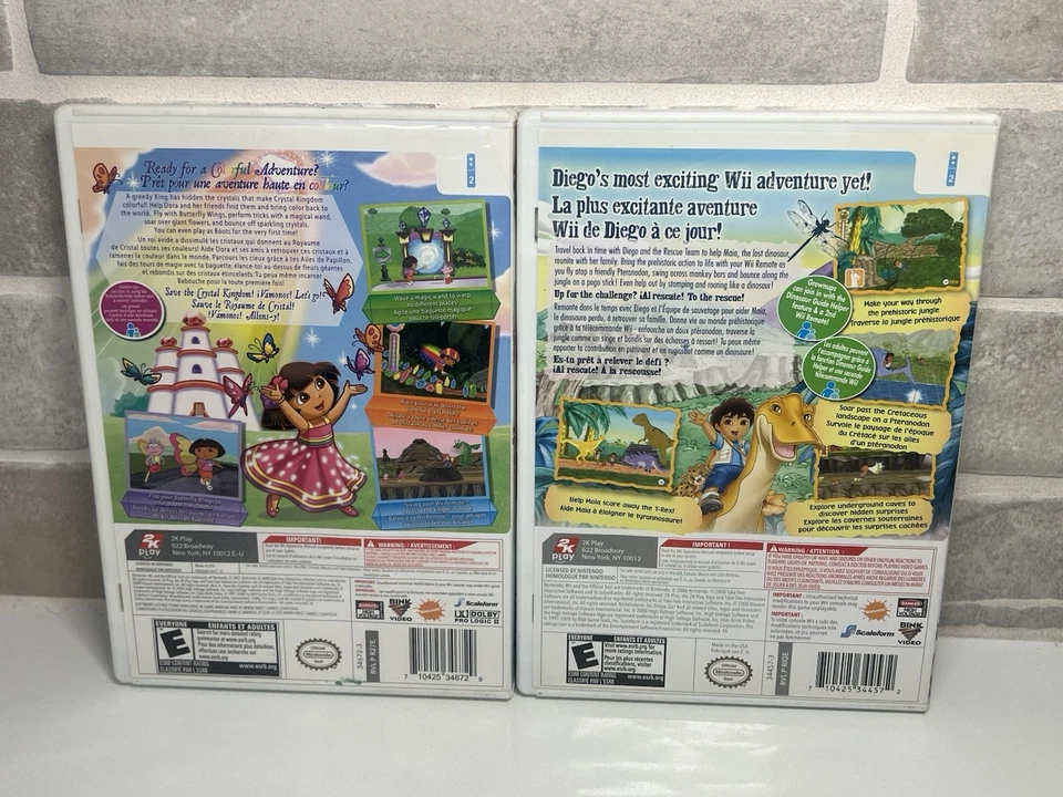 Diego, Go Great Dinosaur Rescue Dora Saves The Crystal Kingdom Nintendo Wii Cib - Image 2 of 4