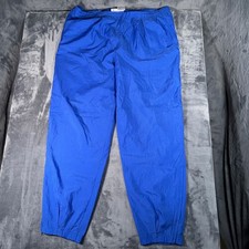 Vintage Nike Windbreaker Pants Mens XL Blue Nylon Track Jogger Zip Ankle 90s