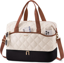 Weekender Bags for Women with Shoe Compartment, Lightweight Travel Duffle Bag wi