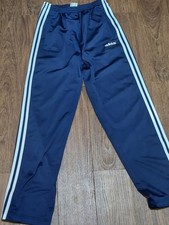 Vintage Adidas Y2K Men Size Medium Breakaway Track Pants Blue Three Stripes