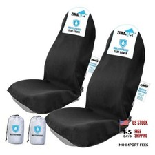 2 Pack Waterproof Towel Car Seat Covers, 1kg Heavy 2 Pack Front Seats Black