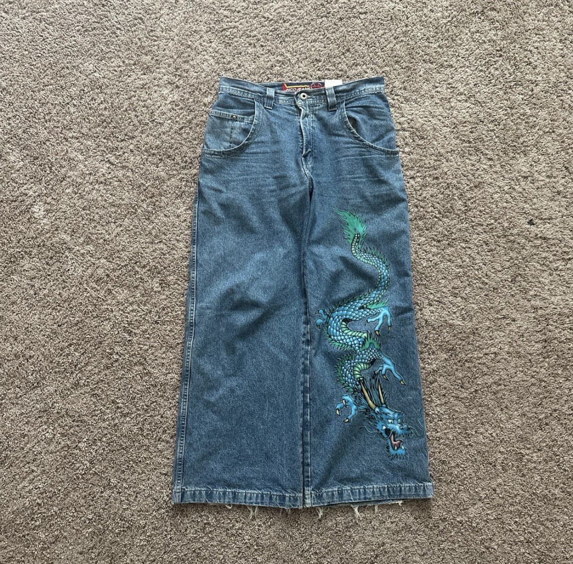 Rare Jnco Cloud Dragons Jeans Vintage Y2K Surf Blue | eBay