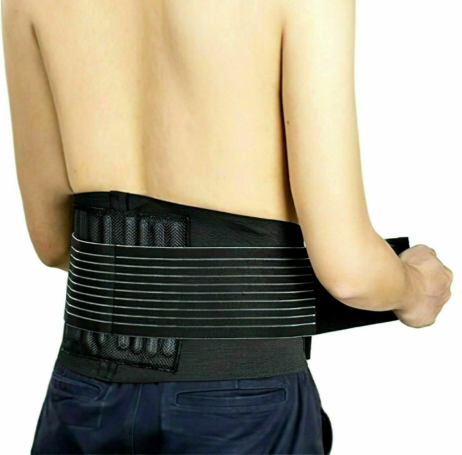 Fascia Elastica Lombare Con Sostegno Steccato Per Schiena E Dolori Muscolari