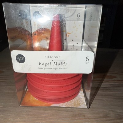 Core Silicone Bagel Molds Individual Set of 6, Red