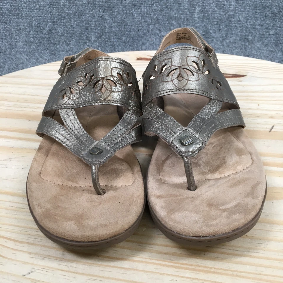 Sandalias Earth Origins para mujer 9 M Belle Becky con cordones cuero bronce cómodas Foto 4 de 4