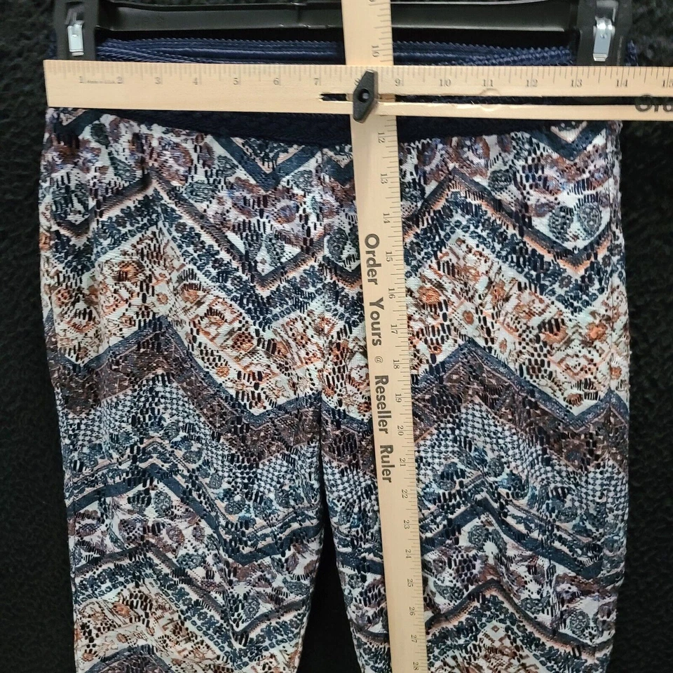 Pantalones BeBop Mujer Multicolor Grandes 100% Poliéster Forrados Acampanados Elastizados Crochet Foto 3 de 4