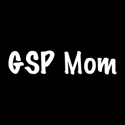 GSP Mom German Shorthaired Pointer Dog Decal Sticker White Die Cut Vinyl