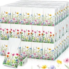 Therwen 100 Pack Pocket Tissues Travel Packs Bulk 1000 Sheet Mini Tissues Bulk 3