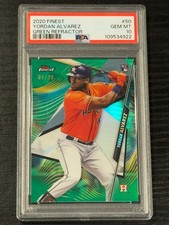 2020 Finest Green Refractor Yordan Alvarez RC /99 PSA GEM MINT 10 (pop: 20)