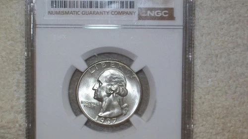 1937 WASHINGTON QUARTER UNCIRCULATED MS64